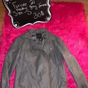 Pleather gray jacket